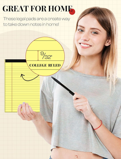 Legal Pads 8.5 x 11 White Note Pads 8.5 x 11 In 2 Pack Notepads 8.5 x 11 Writing Pads of Paper 8.5 x 11 Legal Notepads Wide Ruled White Lined Paper Pads 8.5 x 11 30 Sheets Per Legal Note Pads 8.5 x 11