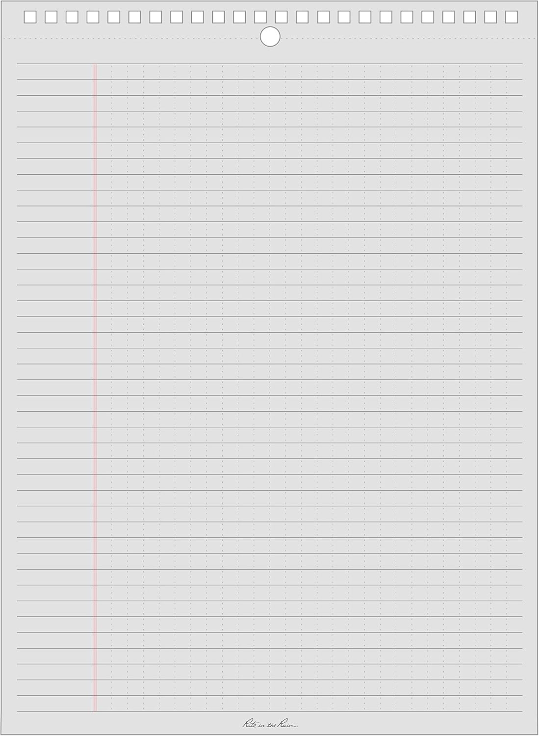 Rite in the Rain Weatherproof Legal Pad, 8.5" x 11", Gray Cover, Legal Pattern (No. LP785)