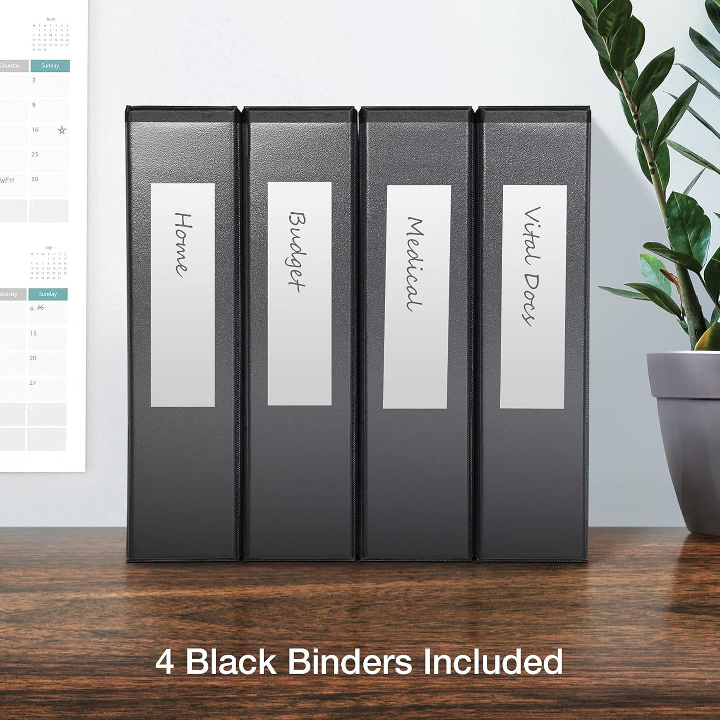 Oxford 3 Ring Binders, 0.5 inch ONE-Touch Easy Open D Rings, Durable Binders for School and Office, View Binder Covers, Xtralife Hinge, Non-Stick, PVC-Free, Black, Holds 125 Sheets, 6 PK (79901)