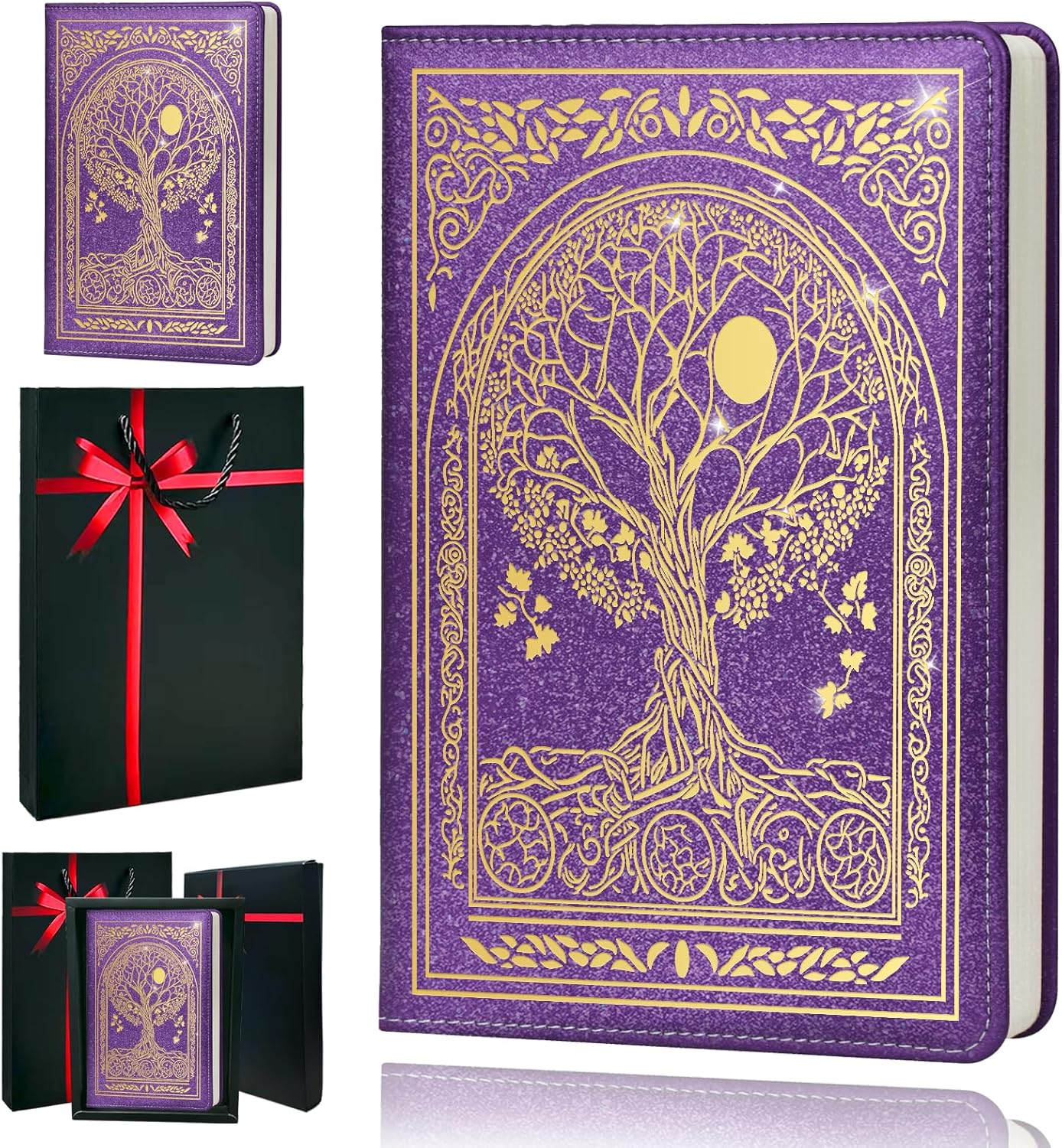 Journal for Women,A5 Hardcover Leather Journal - 200 Pages Premium Paper Notebook, Tree Journal Notebook for School, Work (Tree Pink)