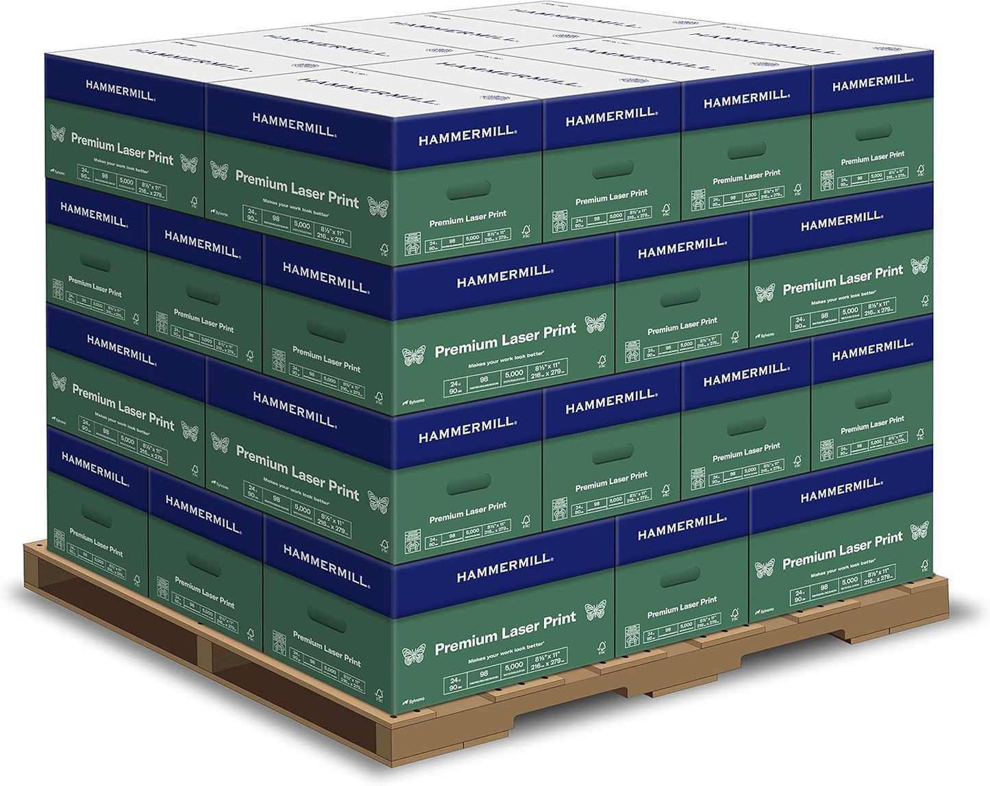 Hammermill Premium Laser Print Paper, 24 lb Copy Paper, 8.5 x 11 Letter Size, 3 Hole - 1 Ream (500 Sheets) - 98 Bright