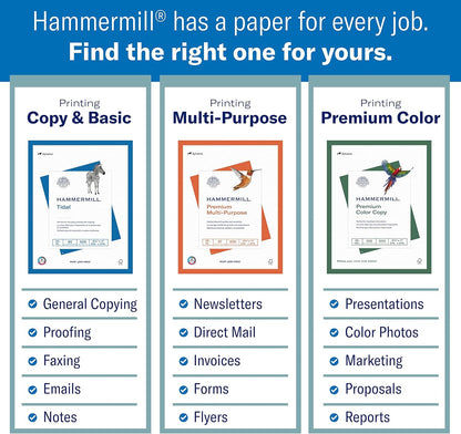 Hammermill Colored Paper, 20lb Pink Printer Paper, 8-1/2 x 11- 1 Ream (500 Sheets) - Made in the USA, Pastel Paper, 103382R