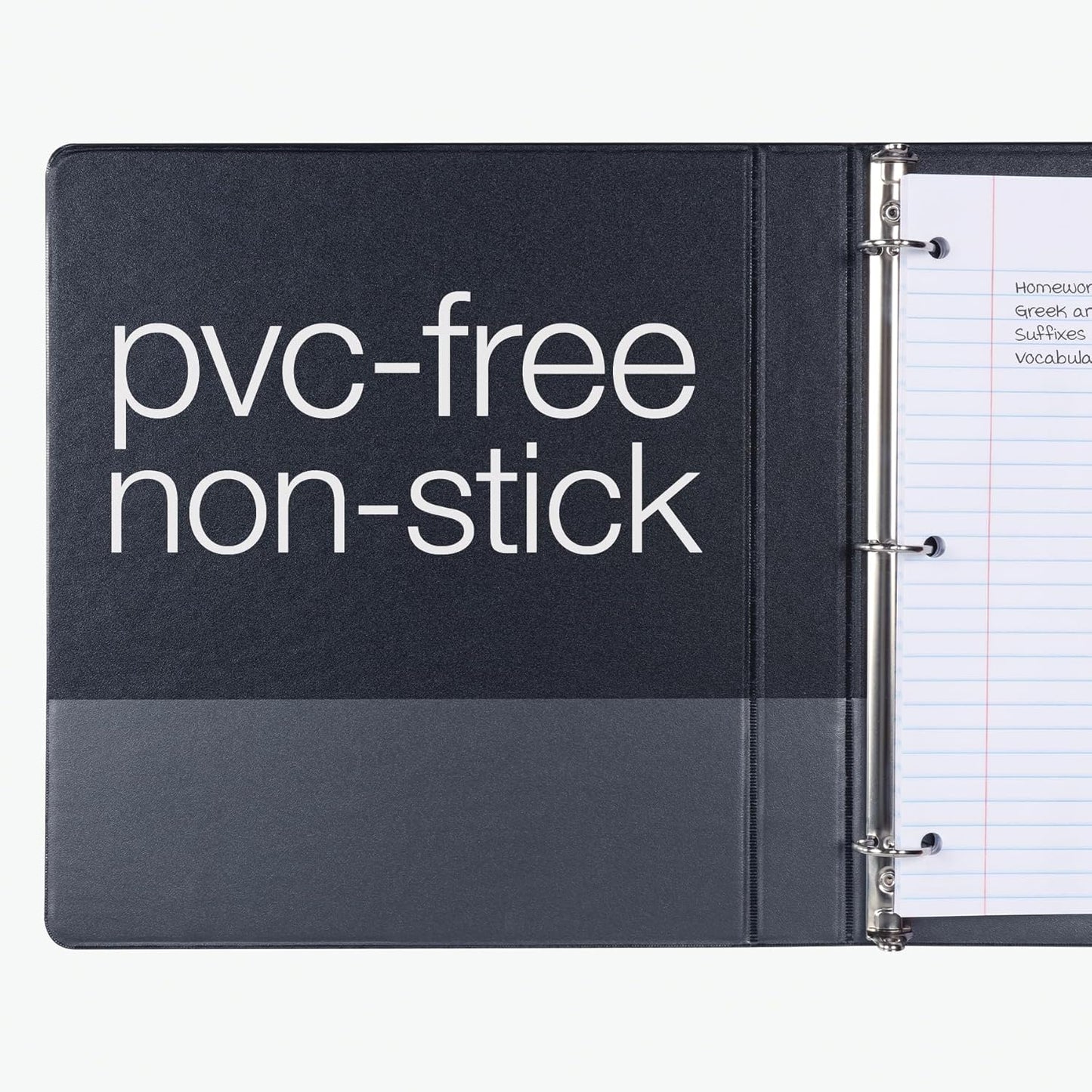 Oxford Ring Binders, 1.5" Round Ring Binders, View Binder, Covers on 3 Sides, XtraLife Hinge, Non-Stick, PVC-Free, White, 350 Sheet Capacity (1002547)