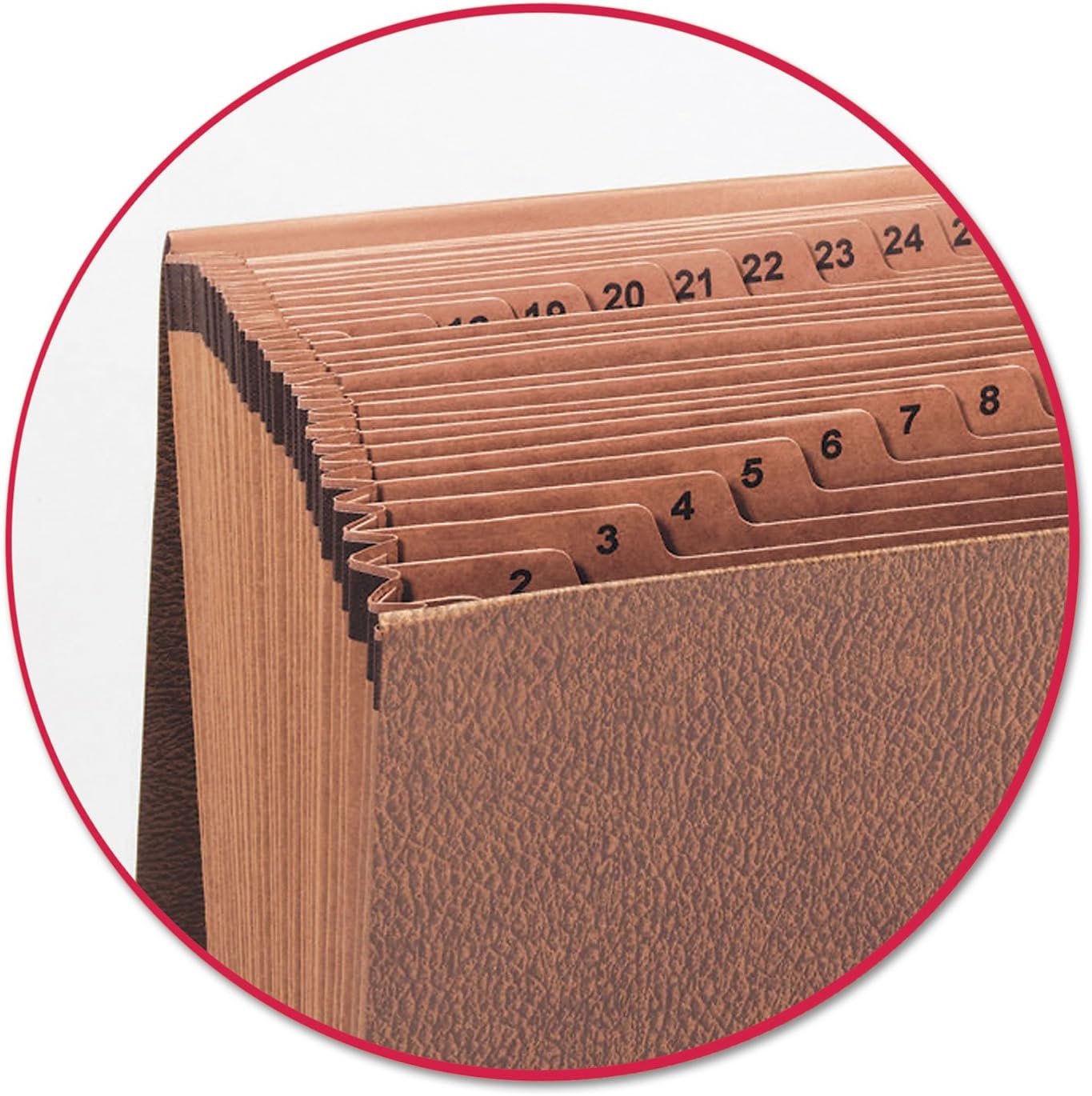 Smead TUFF Expanding File, 21 Pockets, Alphabetic (A-Z), Flap and Cord Closure, Legal Size, Redrope (70320), Pack of 1