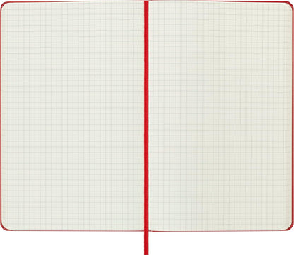 Moleskine Classic Notebook, Large, Squared, Red, Hard Cover (5 x 8.25)