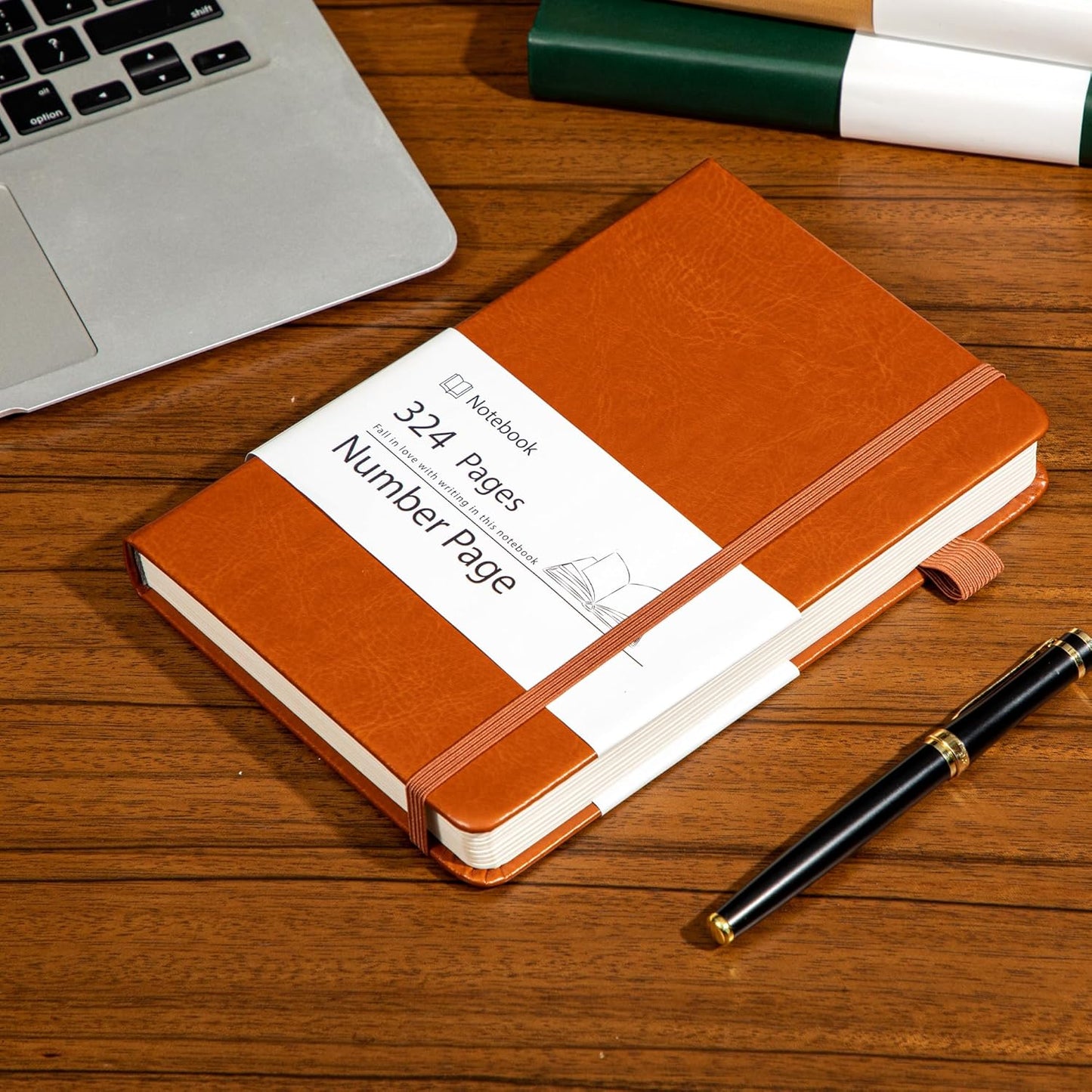 Yoment Leather Journal for Men Women, 324 Numbered Pages Thick Journals for Writing with Contents, A5 Hardcover College Ruled Journaling Notebooks for Travel, Note Taking, Diary, Green