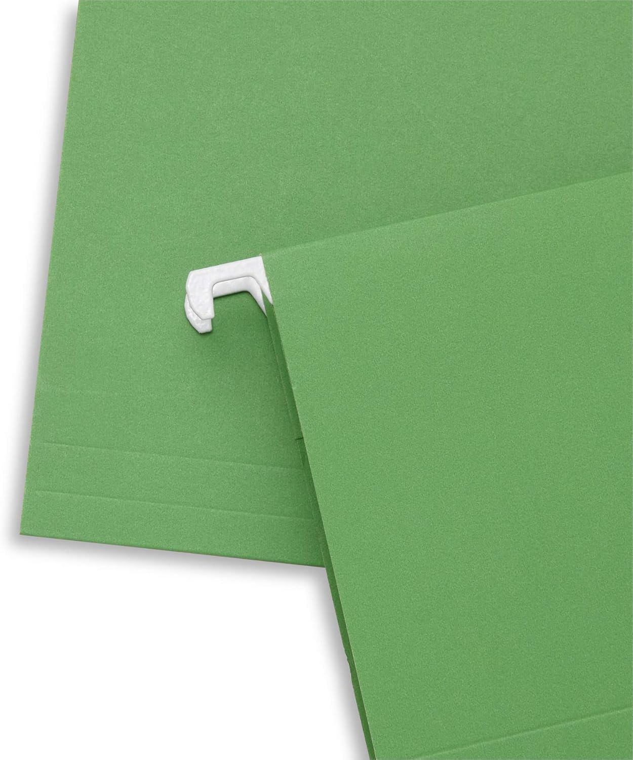 Blue Summit Supplies 50 Legal Size Hanging File Folders, 1/5 Cut Adjustable Tabs, 5 Tab Locations, Designed for Legal and Law Office File Organization, Standard Green, 50 Pack, Legal Size