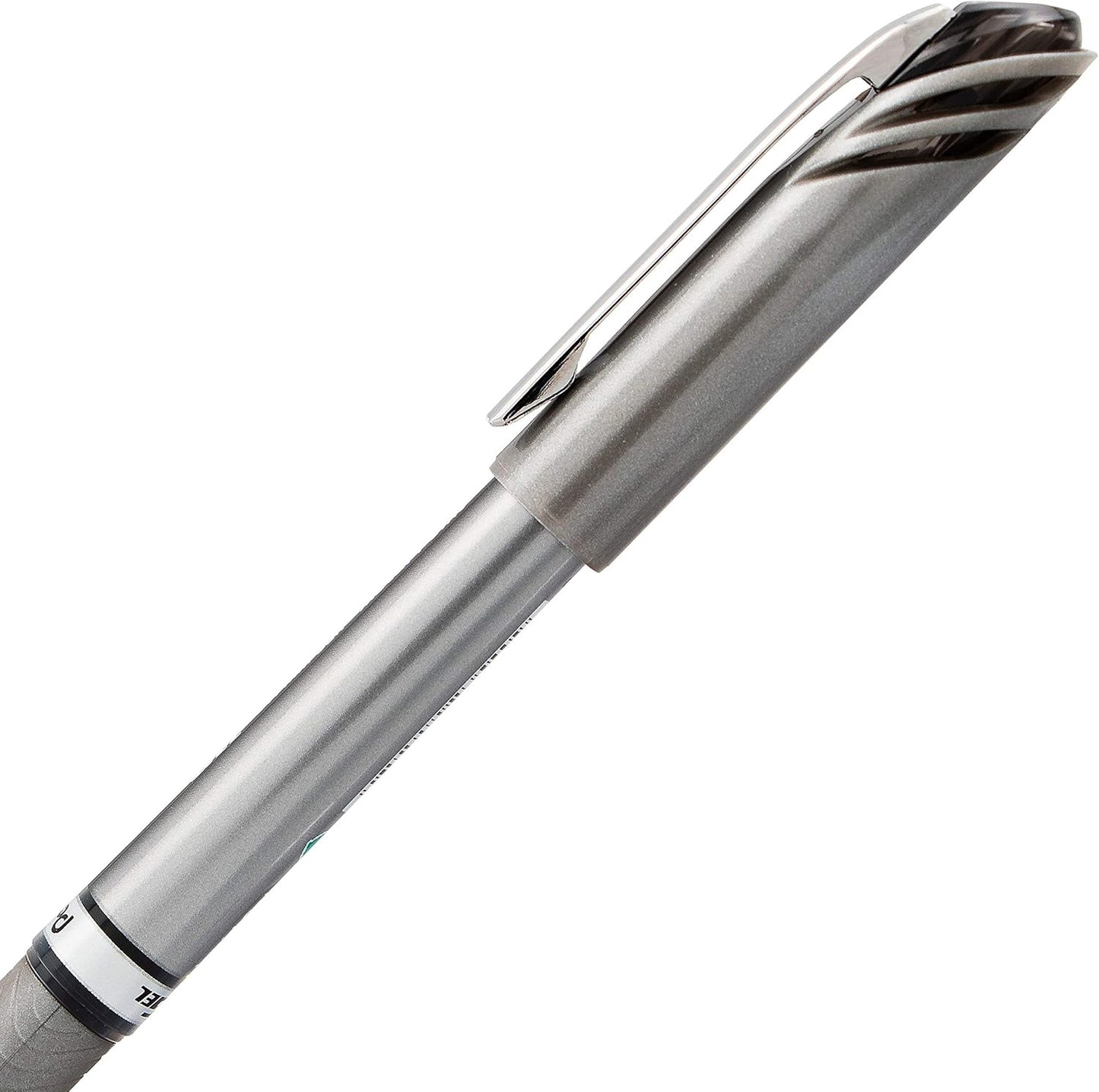 Pentel EnerGel NV Liquid Gel Pen, (0.7mm), Medium Line, Capped, Metal Tip, Black Ink, Box of 12 (BL27-A)
