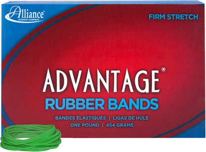 Alliance Rubber 26649 Advantage Rubber Bands Size #64, 1/4 lb Box Contains Approx. 80 Bands (3 1/2" x 1/4", Natural Crepe) Beige
