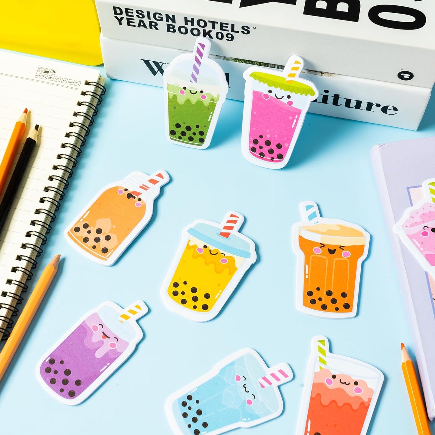 Xqumoi 30 Pack Teacher Sticky Notes - Funny Coffee Cup Self Sticky Notepads Writing Memo Pads for Teacher Appreciation Back to School Office Supplies Coffee Lover Gift Party Favors Goodies Bag Fillers
