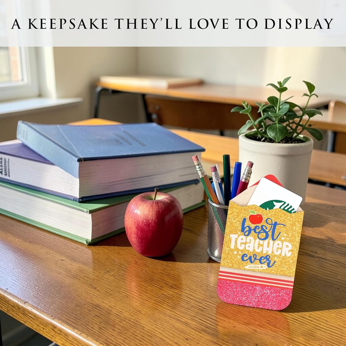 Wooden Cute Pencil Gift Card Holder 3.36x6 inches, Graduation Cash Holder for Class of 2026, Teacher Appreciation Gifts, Creative Money Gift Idea for Students, Teacher Gift, Teacher Appreciation Gifts