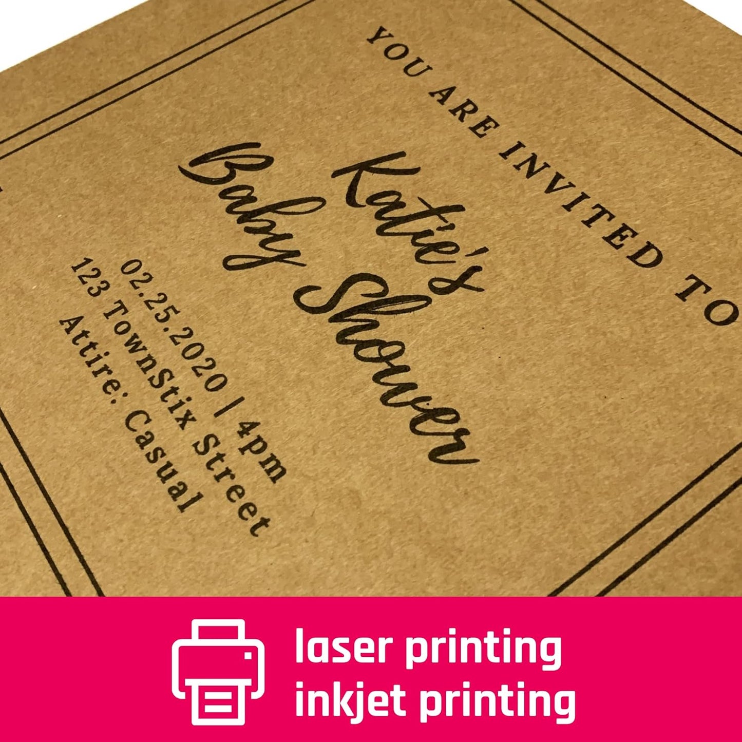 50 Sheets, Brown Kraft Cardstock, 200 GSM (75 lb. Cover), 8.5 x 11 inches