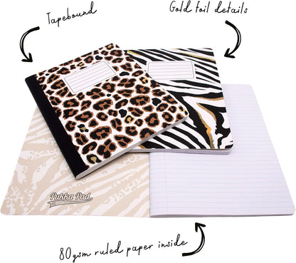 Pukka Pad, Composition Notebooks - 3 Pack of Journals Featuring 140 Pages of College Ruled 80GSM Paper with Sturdy Cover Stock - 9.75 x 7.5in - Bloom