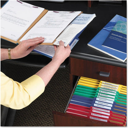 Smead Pressboard Classification File Folder with SafeSHIELD Fasteners, 2 Pocket Dividers, 2" Expansion, Legal Size, Yellow, 10 per Box (19084)