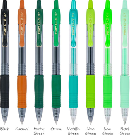 Pilot, G2 Premium Gel Roller Pens, G2 Boost Pink Pack, The Colors of Optimism, 8 Pack Pouch, Fine Point 0.7 mm, Assorted