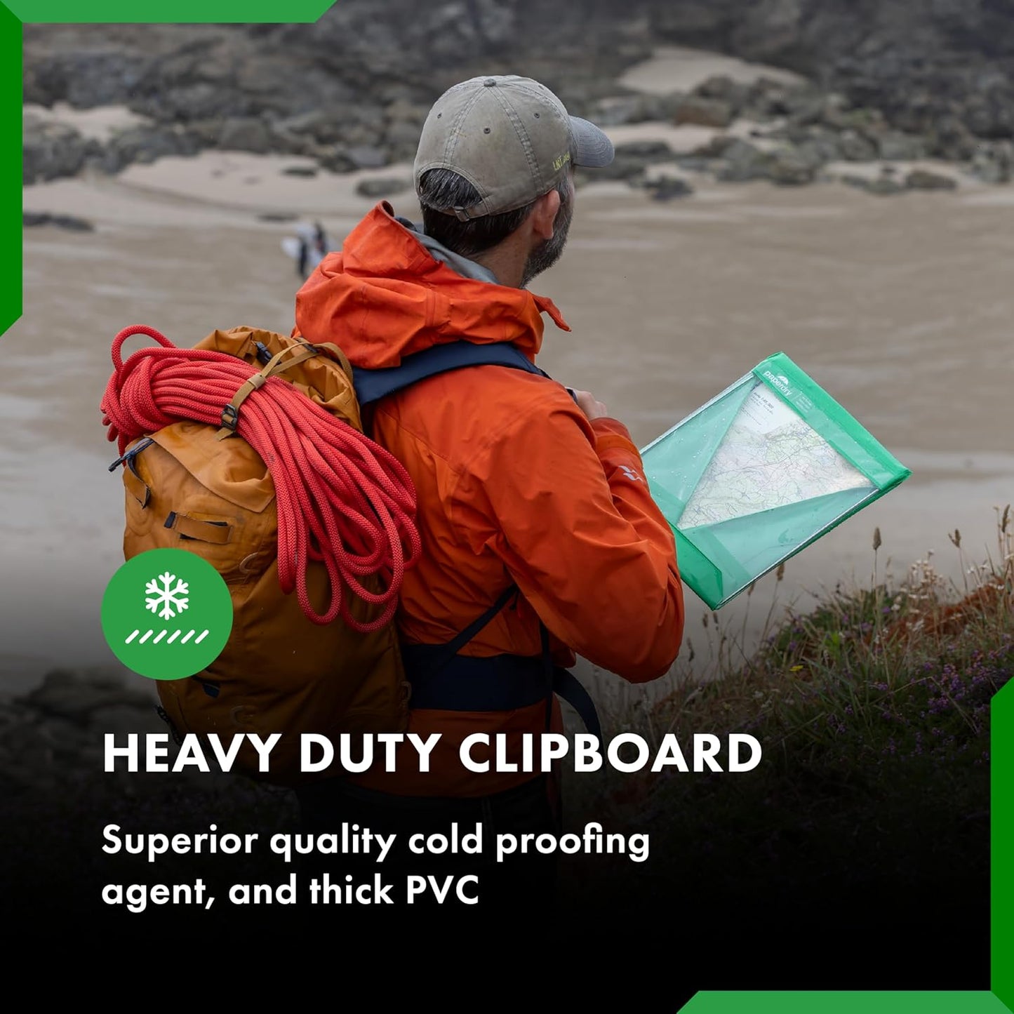 Waterproof Clipboard A4 Portrait by Paperdry, Black, Superior PVC Plastic with Cold Protection, Outdoor Covered Clip Board with Storage, A4 Waterproof Document Holder