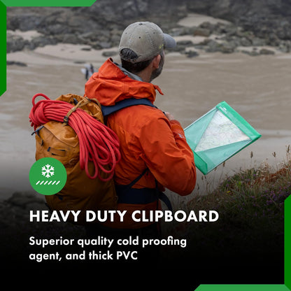 Waterproof Clipboard A4 Portrait by Paperdry, Black, Superior PVC Plastic with Cold Protection, Outdoor Covered Clip Board with Storage, A4 Waterproof Document Holder