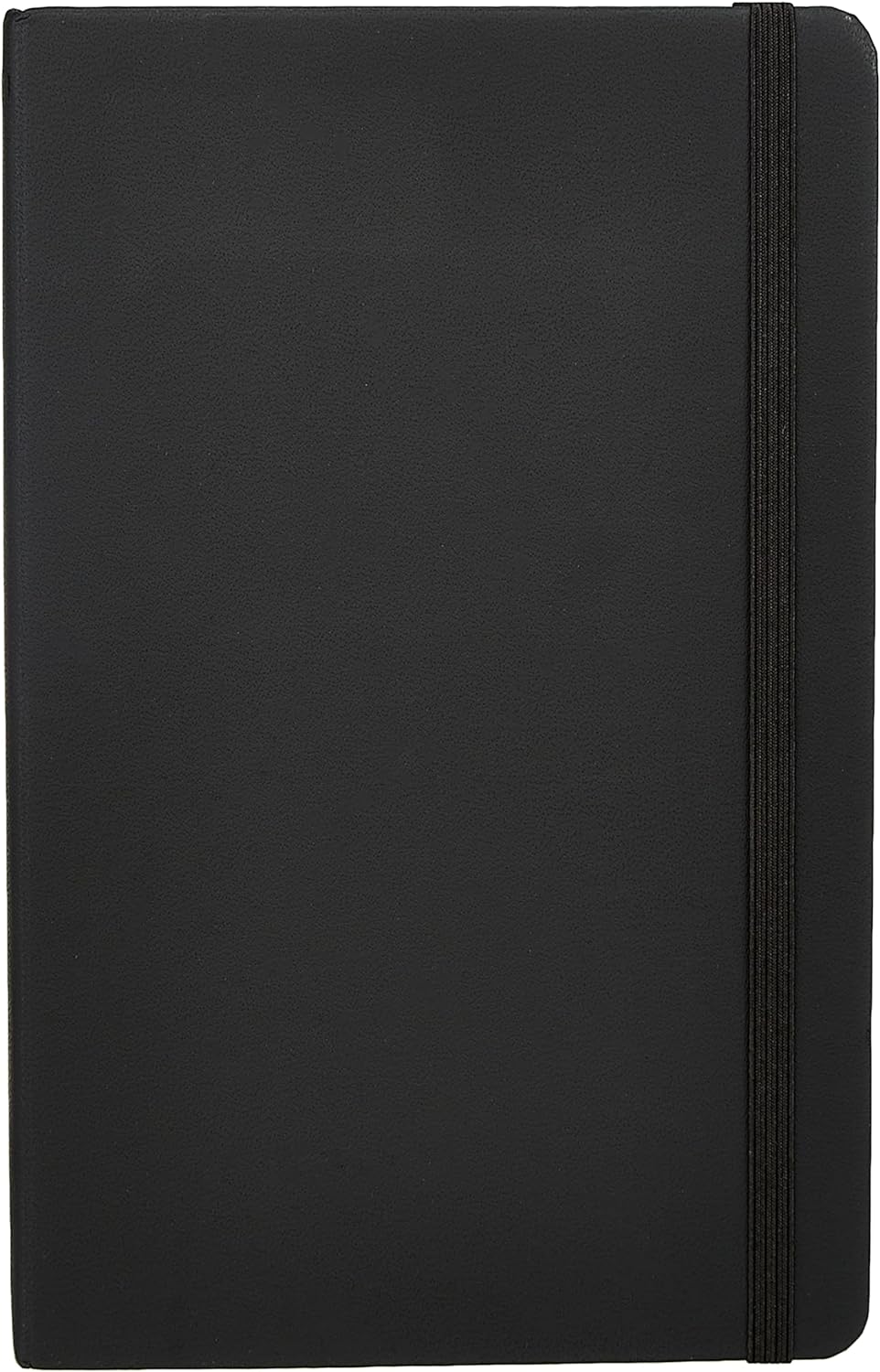 Amazon Basics Classic Lined Writing Notebook for Note Taking and Journaling, Hardcover with Elastic Closure, 240 Pages, 5" x 8.25", Black