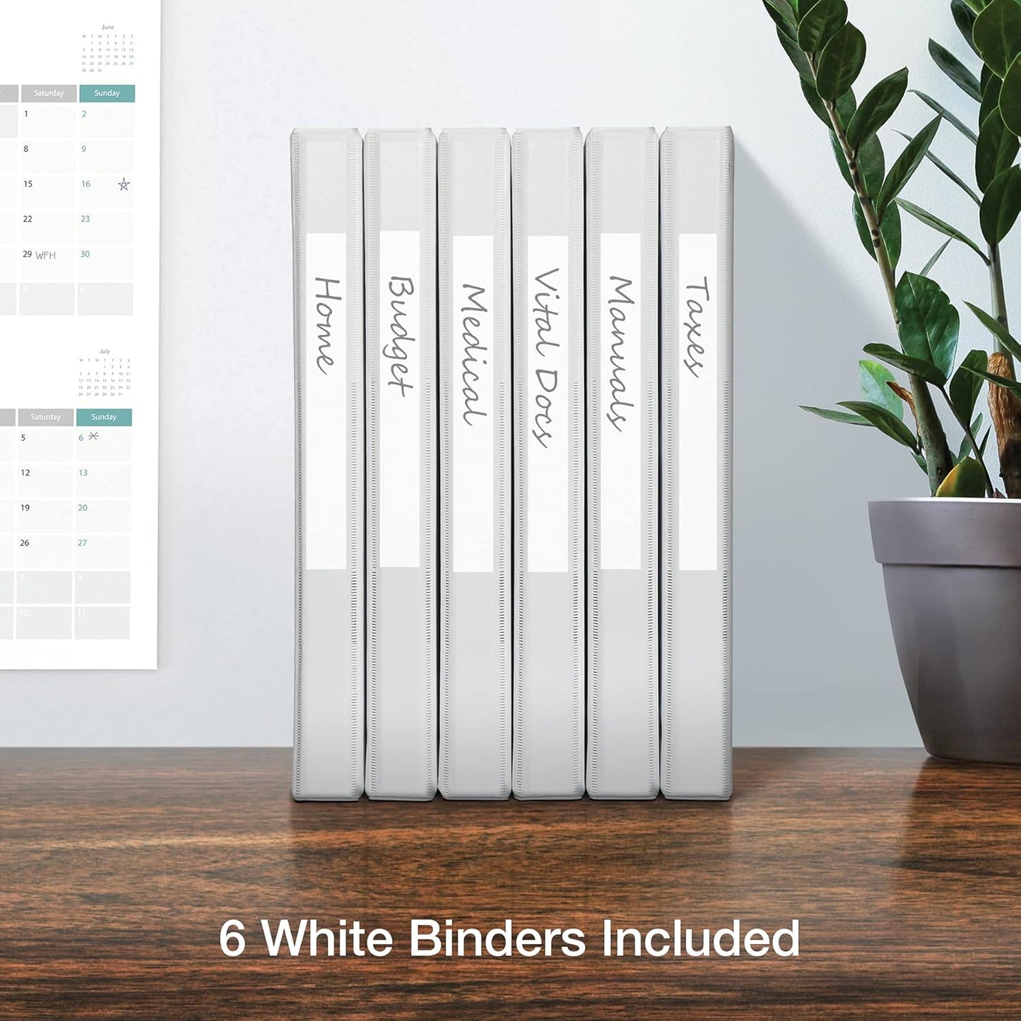 Oxford 3 Ring Binders, Binders for School and Office, 2 Inch ONE-Touch Easy Open D Rings, 3-Sided View Binder Covers, Xtralife Hinge, Non-Stick, PVC-Free, White, 530-Sheet Capacity, 4 Pack (79910)