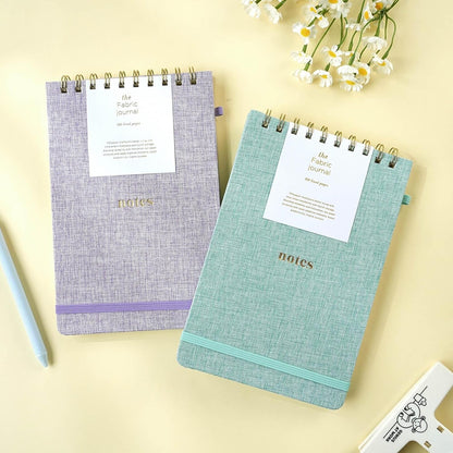A5 Top Spiral Notebook – Hardcover Journal 160 Pages 100 GSM Thick Paper With Elastic Band & Pen Holder Steno Pads College Ruled Writing Notebooks for Work School Travel Pink