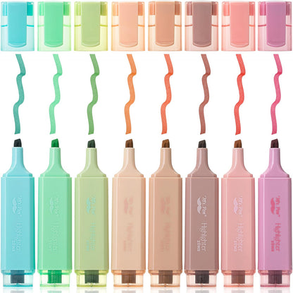 Mr. Pen- Pastel Highlighters, 8 Pack, Highlighters with Firm Chisel Tip, Quick Dry & Non-Toxic, No Bleed on Standard Paper, Ideal for Highlighting, Underlining, Journaling & Coloring
