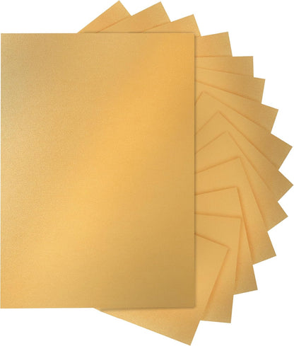 Silunkia 120 Sheets Cream Shimmer Cardstock 8.5 x 11 Off White Paper, 250gsm/92lb Premium Glossy Paper Card Stock for DIY Cards Making, Wedding Invitations, Anniversaries, Business Cards, Menus