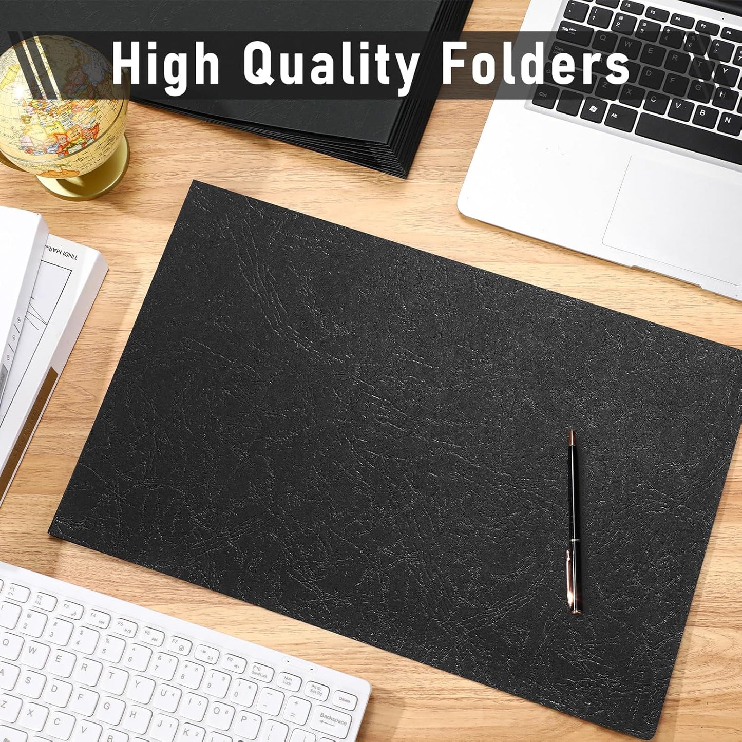 Resurhang 10Pcs 11 x 17 Inch Grain Texture Pressboard Report Cover, 3'' Capacity, Presentation Binder Folder with Metal Prong for Business, Presentations, Contract, Proposal
