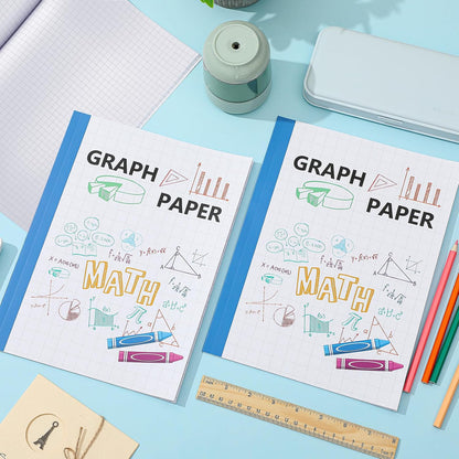 Ctosree 3 Pcs Graph Paper for Kids 1/2 Inch Squares Math Graph Paper Composition Notebook 8.5 x 11 Inches Quad Ruled Grid Notebook for Kids School Supplies
