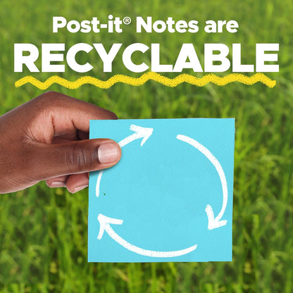 Post-it Notes, 3 in x 3 in, 4 Sticky Note Pads, 50 Sheets per Pad, Beachside Café Collection, School Supplies and Office Products