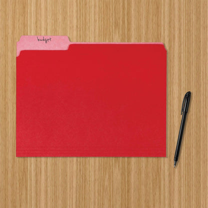 Amazon Basics Manila File Folders, Letter Size, 1/2 Tab in Left and Right Positions, 8.5" x 11", 36-Pack