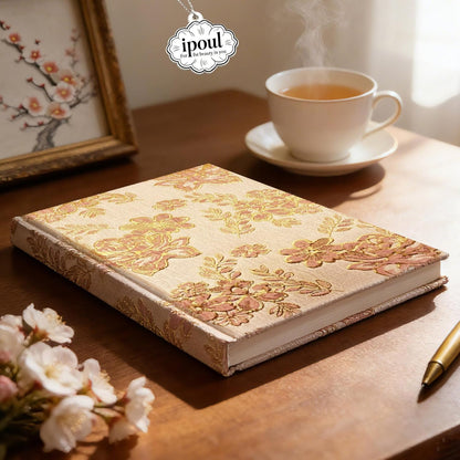 ipoul Flower Notebook, A5, 6x8, Hardcover, Lay Flat, Lined Paper, Journal for Women, Writing Notebook, Pretty, Hibiscus, Pink, Birthday Gifts for Women, Wedding Shower Gifts, Mothers Day Gift