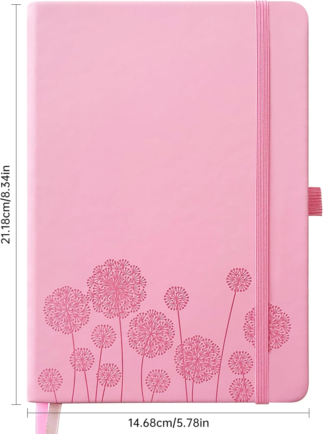 Notebook Journal for Women,A5 Hardcover Leather Journaling Notebooks for Work,200 Pages Travel Journal for Women Men with Pen Holder and Ribbon,5.78"×8.34"(Turquoise)