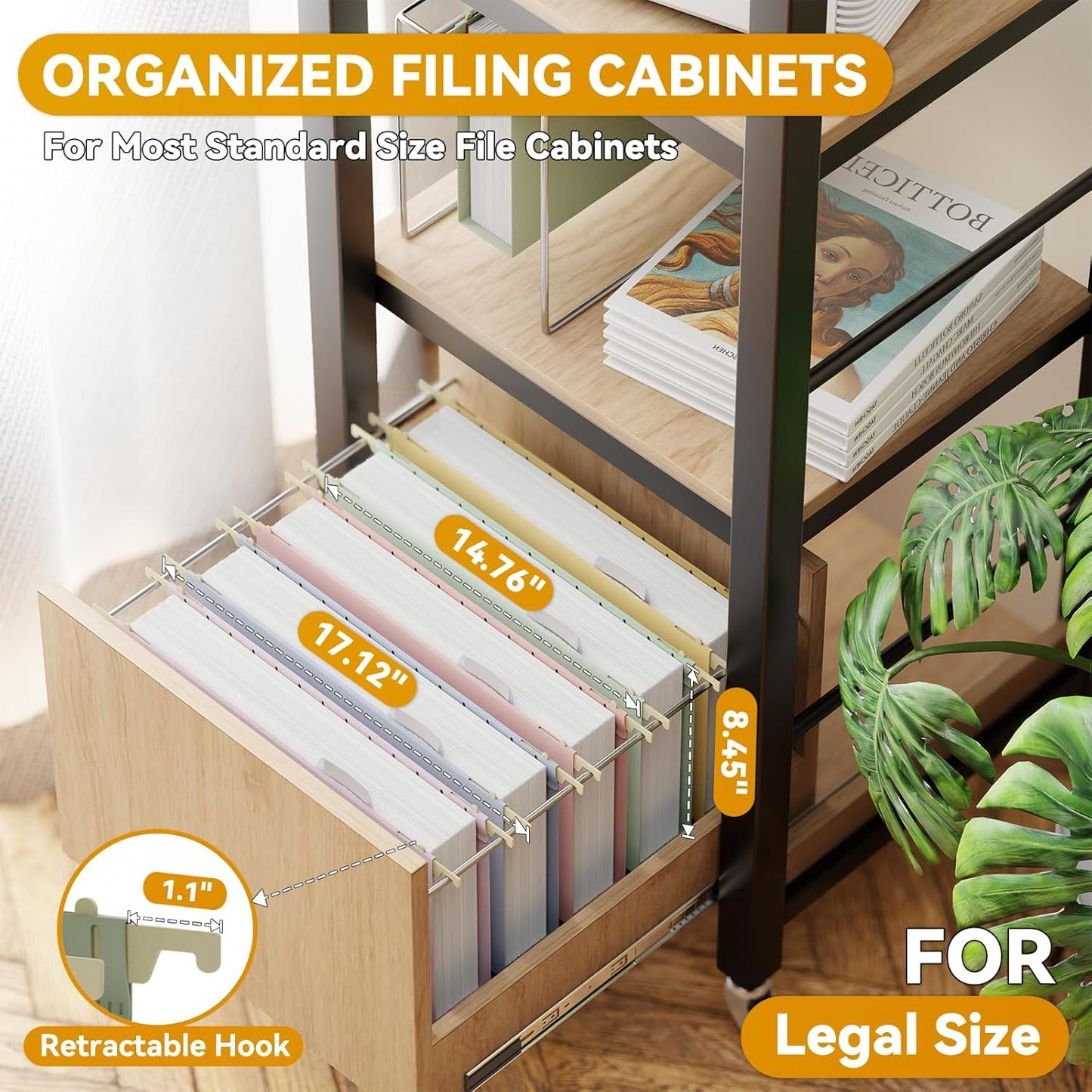 Plastic Hanging File Folders Letter Size,12 Pack Reinforced Filing Cabinet Folders with Tabs,Macaron Heavy Duty Hanging Organizer Foldrs for File Box & File Frame,Designed for Home Office