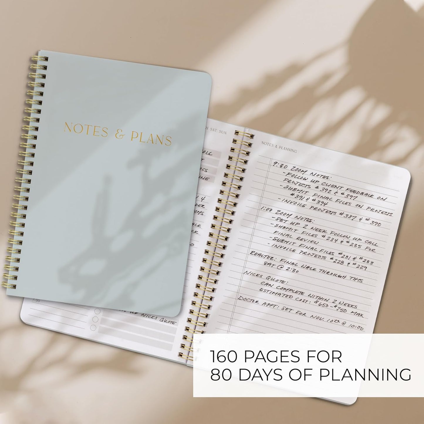 Beautiful Daily Planner And Notebook With Hourly Schedule - Aesthetic Spiral To do List Notepad to Easily Organize Your Tasks And Appointments - Stylish Book And School Or Office Supplies For Women