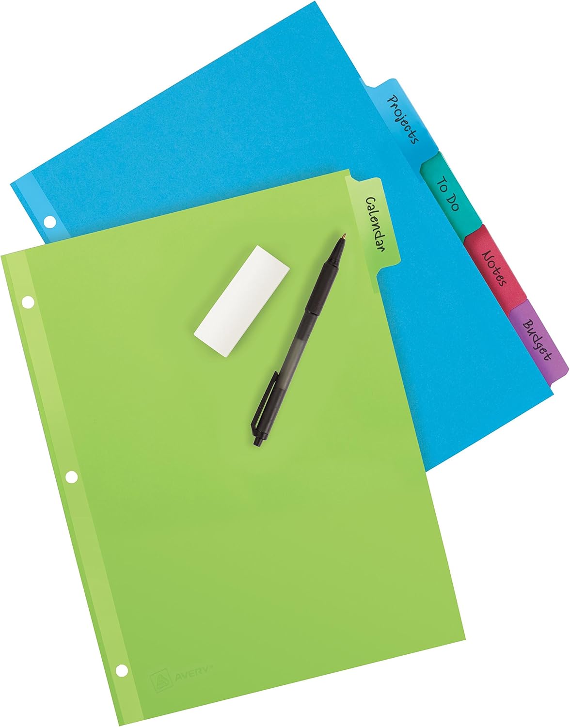 Avery Big Tab Write & Erase Dividers, 5 Multicolor Tabs, 1 Set (23180)