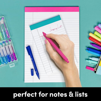 PAPERAGE Lined Legal Pads, (Rainbow), 6 Pack, 50 Sheets Each, Wide/Legal Ruled, Note Pads, Paper, 5 inches x 8 inches