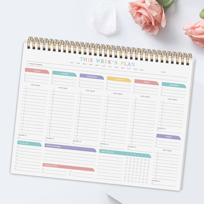 Kamoy Weekly To Do List Notepad with 52 Undated Sheets（8.5"×11"）- Undated Weekly Desk Planner Organizer for Work Home School Office Supplies