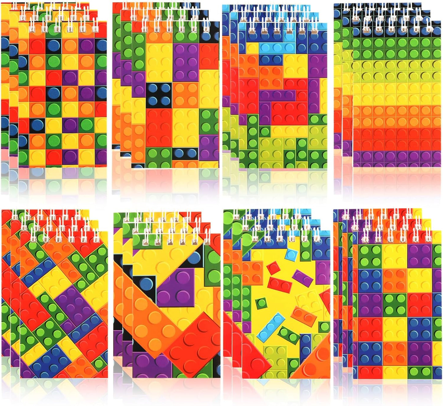 Hooqict 24 Pack Small Pocket Notebook Mini Notebooks Bulk Small Spiral Notepads with 8 Colors, Memo Note Pads for Kids, Work, Office, School, 3.9 x 2.4 Inches