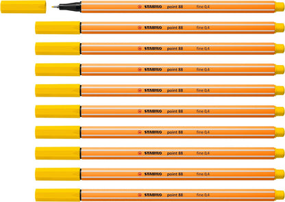 Fineliner - STABILO Point 88 - Pack of 10 - Red