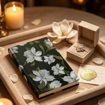 ipoul Flower Notebook, A5, 6x8, Hardcover, Lay Flat, Lined Paper, Journal for Women, Writing Notebook, Pretty, Hibiscus, Pink, Birthday Gifts for Women, Wedding Shower Gifts, Mothers Day Gift
