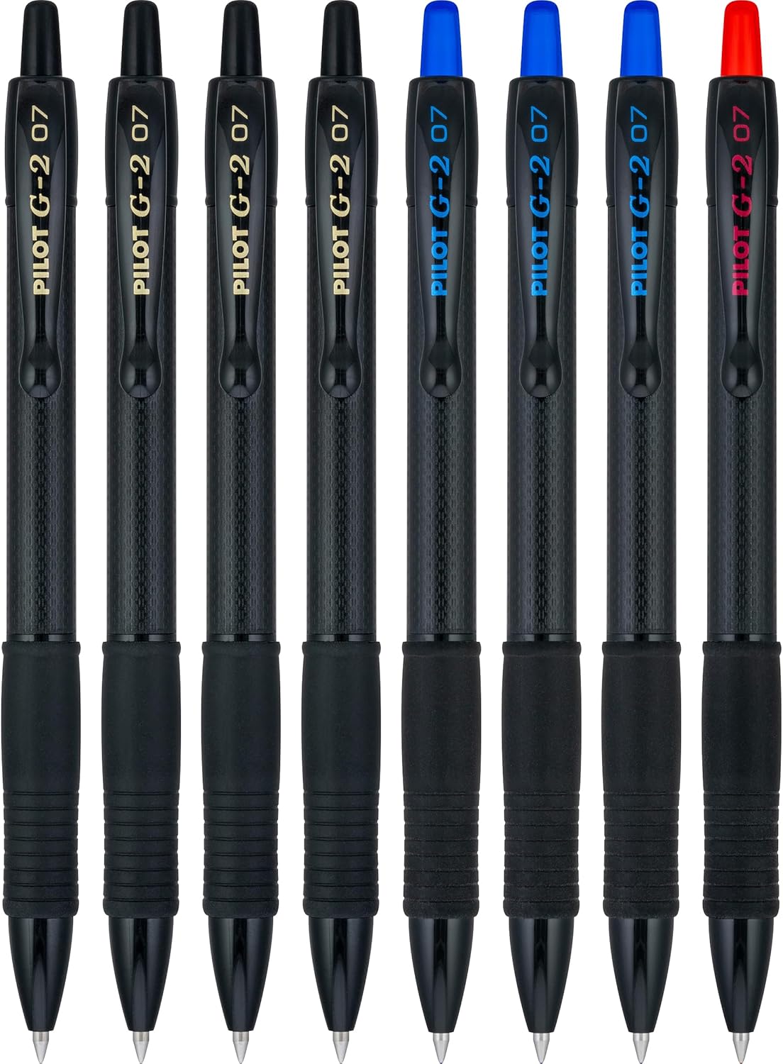 Pilot, G2 Edge Premium Gel Roller Pens, Fine Point 0.7 mm, Black, Pack of 8