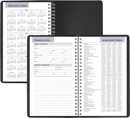 AT-A-GLANCE 2026 Appointment Book Planner, Weekly, 5" x 8", Small, DayMinder, Black (G2000026)