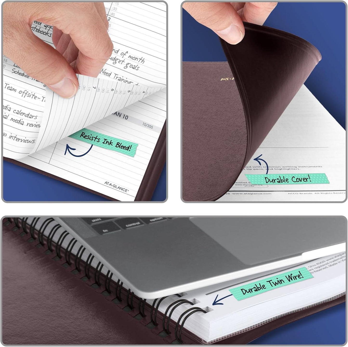 AT-A-GLANCE 2026 Appointment Book Planner, Weekly, 8-1/4" x 11", Large, Black (709500526)