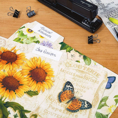 Current Floral Fun File Folders Value Pack - Bulk Set of 24, 6 Pretty Decorative Designs, 1/3 Cut Tabs, Heavy-Duty Paper Stock, Office Supplies for Home & Work, 9-½” x 11-¾” Letter Size