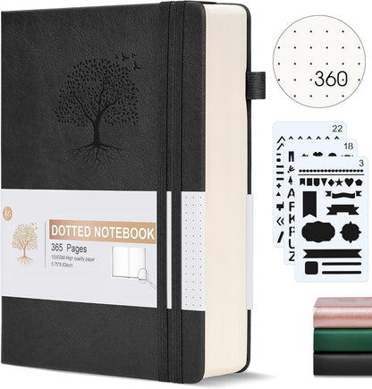 Lined Journal Notebook -365 Pages A5 Thick Journals for Writing Ruled Notebook, Hardcover Leather Journal for Women Men Daily Journal Notebook for Work, Note Taking, 100Gsm Lined Paper( 5.75'' X 8.38'' Green)