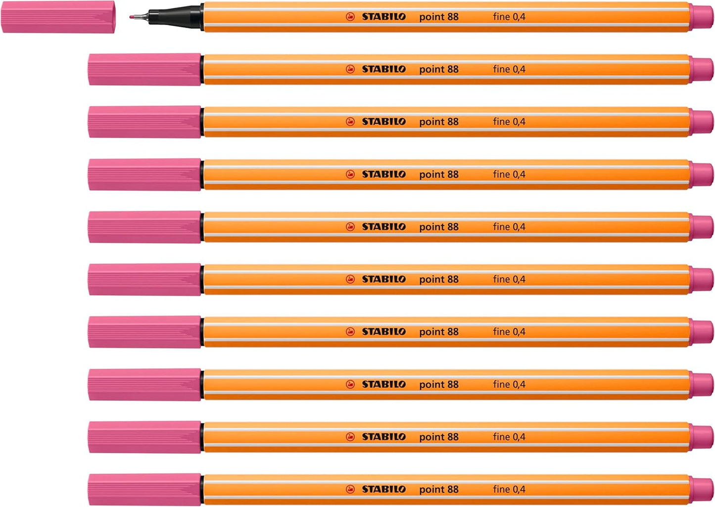 Fineliner - STABILO Point 88 - Pack of 10 - Red