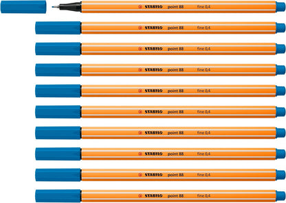Fineliner - STABILO Point 88 - Pack of 10 - Red