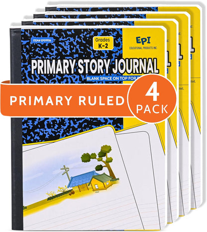 48 Pack - EPI Marble Hardcover Wide Ruled Composition Notebook | 200 Pages (100 Sheets), 9.75 x 7.5 in, Sturdy Sewn Binding | School, Office, Journaling, Notes
