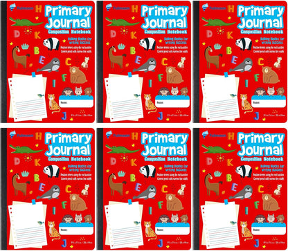Fulmoon 24 Pcs Primary Composition Notebook K-2 with Picture Space Primary Journal Grades K-2 Draw and Write Journal Composition Book for Preschool Classroom, 80 Sheet (Blue)