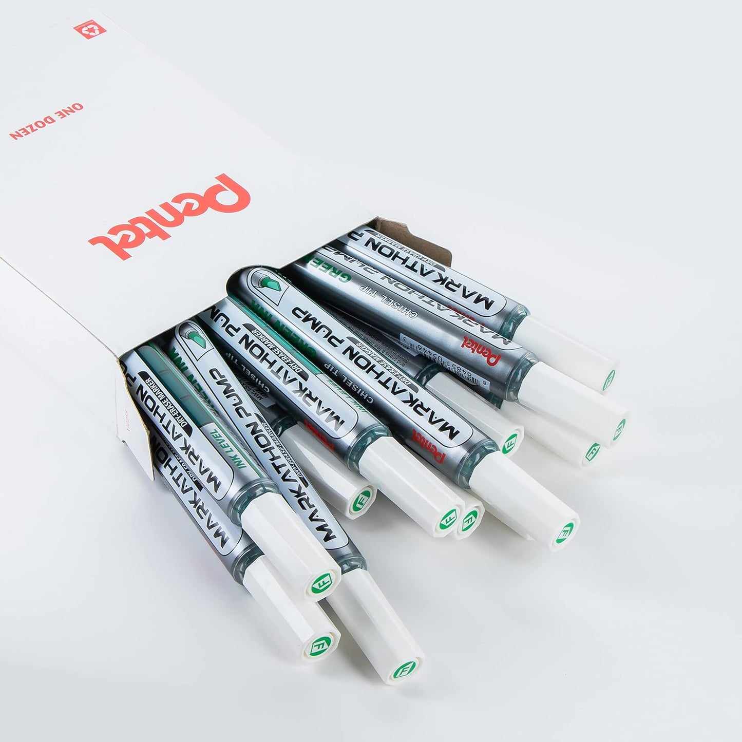 Pentel Markathon Pump Dry Erase Marker, Chisel Tip, Black Ink, 4 Pack (MWL6SXBP4A)